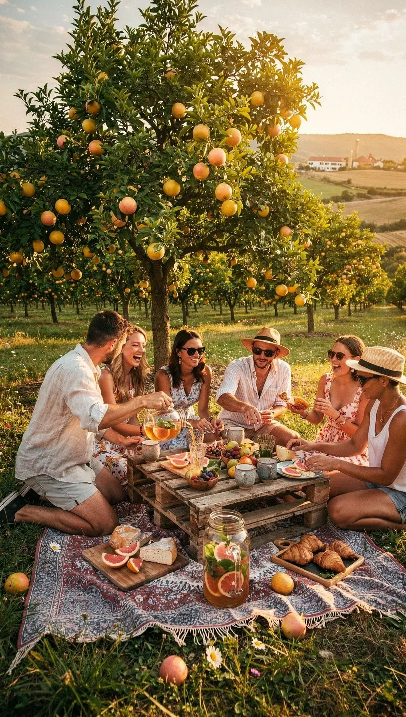 Friss grapefruit szeletek egy teáscsészében, mellette mentalevelek.